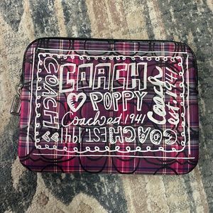 Coach Poppy Graffiti Multicolored Nylon Padded Laptop Sleeve